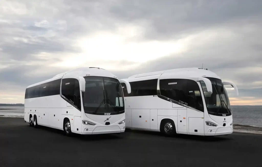 luxury bus on sea side